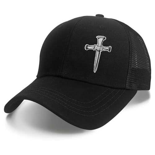 Christian Gifts, Christian Jesus Hat for Women Men Embroidered - color: Black