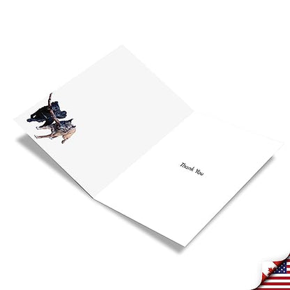 Best Card Co 1 Teamwork Thank You Greeting Card Colorful Dog C3189FTYG - style: Teamwork