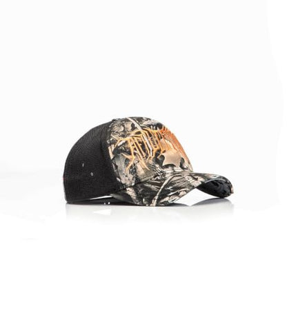 Affliction Men's Baseball Cap, Gothic Style, Embroidered Pattern - color: Camo