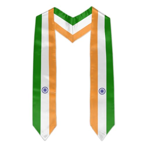 Graduation Flag Stole Sash Scarf Day Gifts - color: India Flag