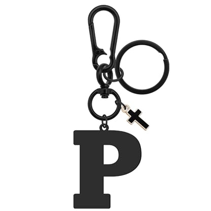 Dabihu Letter Keychain Christian Letter A-Z Alphabet Keyring for Backpack Handbag Alphabet Monogram Key Chain - color: P