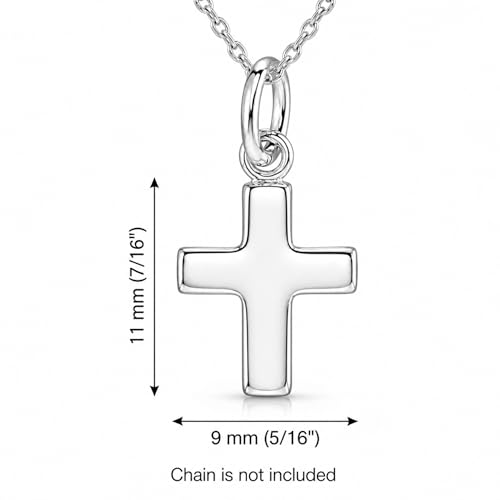 Hawaiian Silver Jewelry 925 Sterling Silver Mini Cross Charm Pendant - style: Sterling Silver