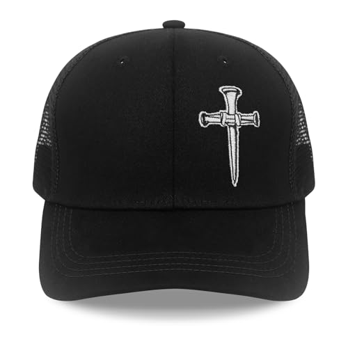 Christian Gifts, Christian Jesus Hat for Women Men Embroidered - color: Black