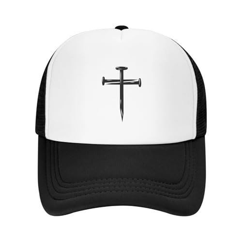 MOLAIGIN Trucker Hat, Adjustable Snapback Hat, Baseball Cap for Men Women, Breathable Mesh for Casual Wear - color: Black9