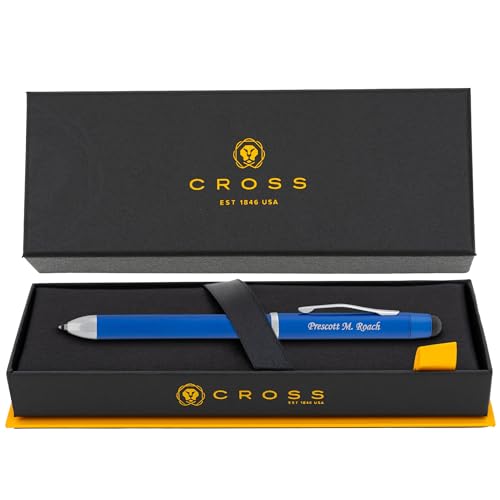 Cross Tech3+ Personalized Multifunction Pen in Metallic Blue With Stylus - color: Metallic Blue