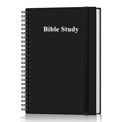 Heveboik Bible Study Journal/Notebook – Church Notes Notebook – Note Taking & Journaling Kit, 5.8" x 8.5", Black - color: Black