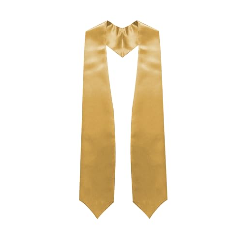 Premium Choir Traditional Stole - Solid Color - Satin - Unisex - color: Antique Gold