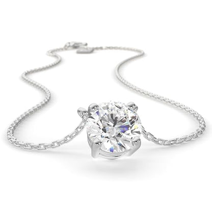 SERASAR Premium Necklace Women| 316L Stainless-Steel | 18 Carat - color: Silver, style: Zirconia