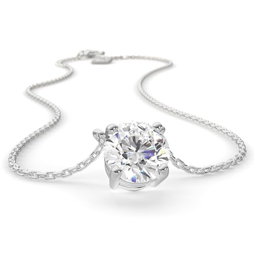SERASAR Premium Necklace Women| 316L Stainless-Steel | 18 Carat - color: Silver, style: Zirconia