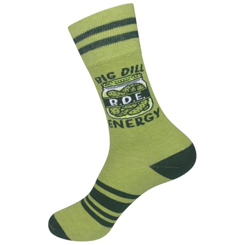 FUNATIC Crazy Socks with Funny Sayings - Novelty Gift for Men, Women, Adult - color: Big Dill Energy