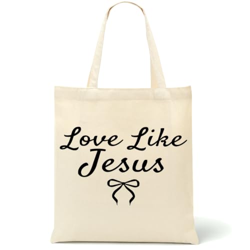 Christian Gifts for Women, Canvas Tote Bag, Faith Gifts for Women Girl Sister Inspirational Religious Gift Birthday - color: Jesus 919