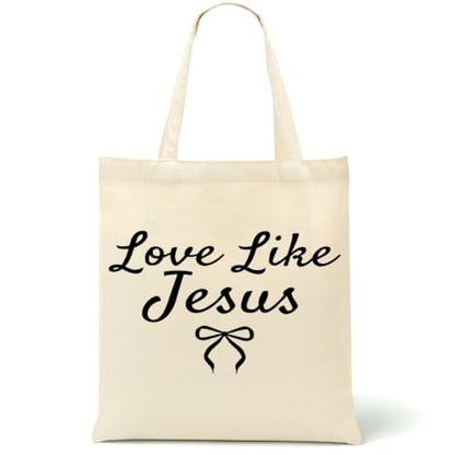 Christian Gifts for Women, Canvas Tote Bag, Faith Gifts for Women Girl Sister Inspirational Religious Gift Birthday - color: Jesus 919