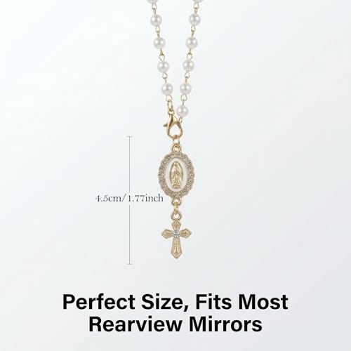 Car Rosary for Car, Steering Wheel Charm, Steering Wheel Rosary Charm Cross - style: B