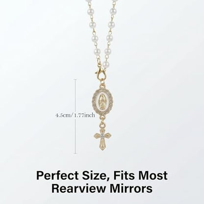 Car Rosary for Car, Steering Wheel Charm, Steering Wheel Rosary Charm Cross - style: B