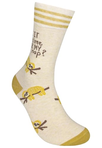 FUNATIC Crazy Socks with Funny Sayings - Novelty Gift for Men, Women, Adult - color: Time for My Nap
