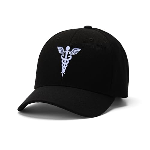 Embroidered Baseball Cap for Women Men Adjustable Baseball Hat Black Baseball Cap Trucker Hat - color: Medical