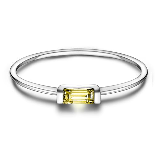 Helonley Birthstone Stack Rings for Women: 925 Sterling Silver Stacked Ring - color: Birthstone Nov.