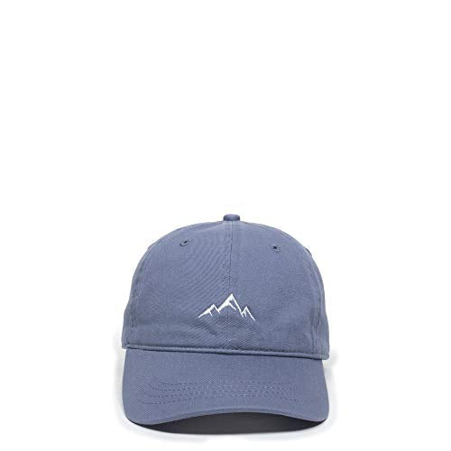 Outdoor Cap Mountain Embroidered Dad Hat Adjustable Soft Cotton Polo Style Unstructured Baseball Cap for Men & Women - color: Cloudy Blue