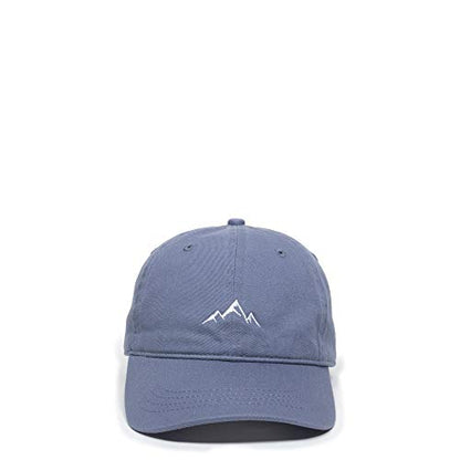 Outdoor Cap Mountain Embroidered Dad Hat Adjustable Soft Cotton Polo Style Unstructured Baseball Cap for Men & Women - color: Cloudy Blue