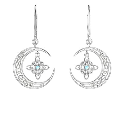 Dorunmo 925 Sterling Silver Mustard Seeds Dangle Earrings for Women Mountains Earrings Hypoallergenic Christmas Jewelry Gifts for Women - style: Witch Knot-03
