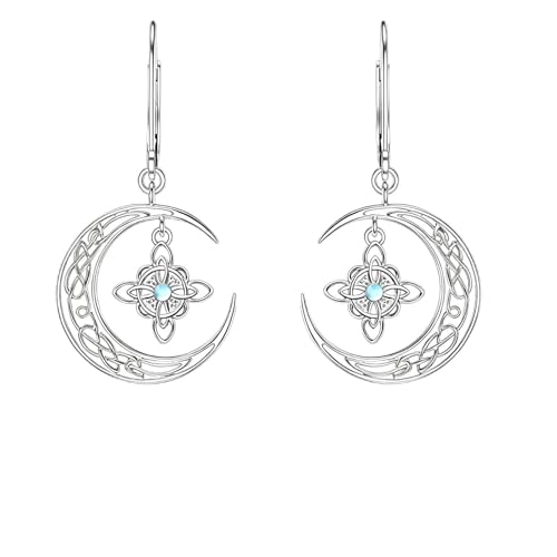 Dorunmo 925 Sterling Silver Mustard Seeds Dangle Earrings for Women Mountains Earrings Hypoallergenic Christmas Jewelry Gifts for Women - style: Witch Knot-03
