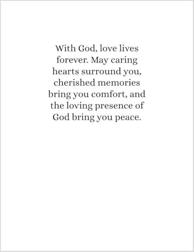 Greeting Card With Caring Sympathy in the Loss of Your Husband - Religious Christian With God Love Lives Forever