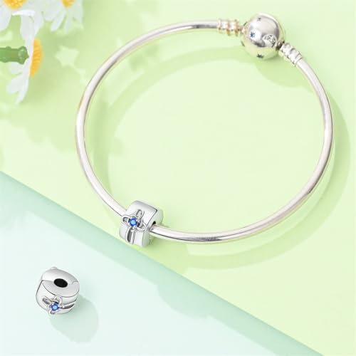Clip Stopper Beads Fit For Pandora Bracelet, Spacer Charms For Bracelets - color: Cross-2Pack