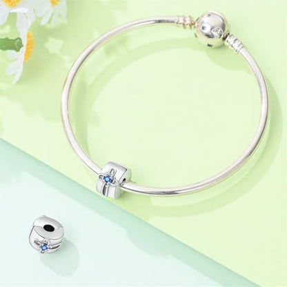 Clip Stopper Beads Fit For Pandora Bracelet, Spacer Charms For Bracelets - color: Cross-2Pack