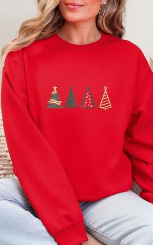 Embroidered Christmas Sweatshirts Festive Holiday Pullover Gifts with Unique Designs for Men and Women - color: Design 3