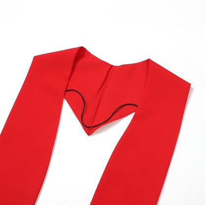 Unisex Overlay Plain Clergy Stole for 94" - color: Red