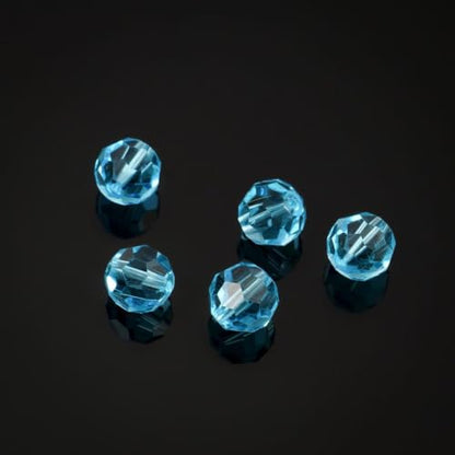 100pcs Adabele Austrian 4mm (0.16 Inch) Small Faceted Round Crystal Beads Aquamarine Blue Compatible with Swarovski Crystals Preciosa - color: Aquamarine Blue, size: 4mm Small (100pcs)