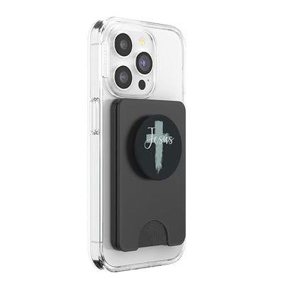 Jesus On Cross Paint Cool Religion God Faith Christian Gift PopSockets PopWallet for MagSafe - style: Magnetic PopWallet