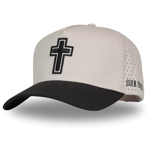 CITRUSY Athletic Trucker Golf Hat | Performance Mens 5 Panel Cap | Cool Breathable Waterproof Workout Running Snapback - color: Cross | Black