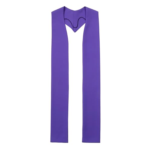 Unisex Overlay Plain Clergy Stole for 94" - color: Purple