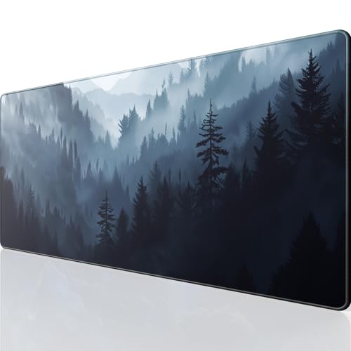 KTRIO Large Gaming Mouse Pad, Desk Mat, 31.5 x 11.8 in, Cloud Forest, XL - color: Cloud Forest, size: 31.5l X 11.8w Inches