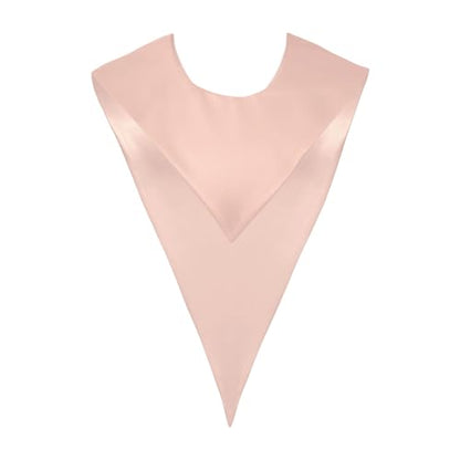 Premium Choir V Stole - Solid Color - Satin - Unisex - color: Pink