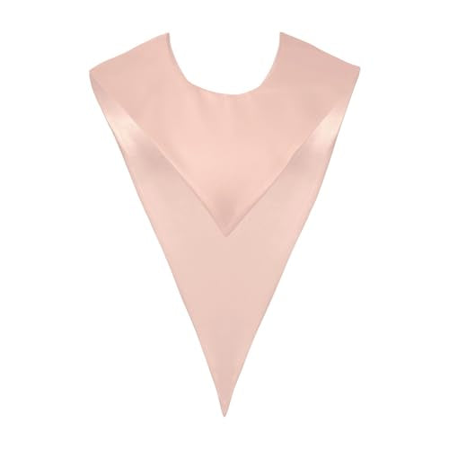 Premium Choir V Stole - Solid Color - Satin - Unisex - color: Pink