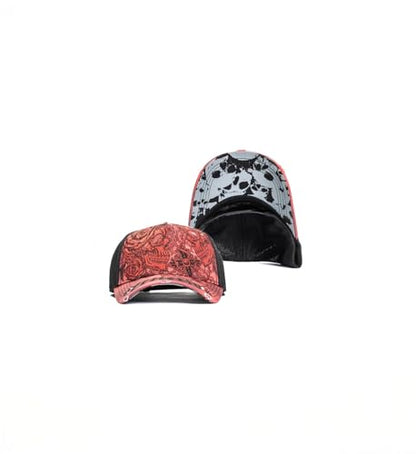 Affliction Men's Baseball Cap, Gothic Style, Embroidered Pattern - color: Black (Forgotten)