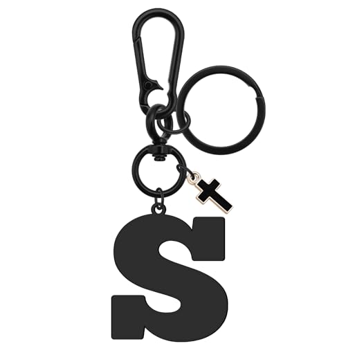 Dabihu Letter Keychain Christian Letter A-Z Alphabet Keyring for Backpack Handbag Alphabet Monogram Key Chain - color: S