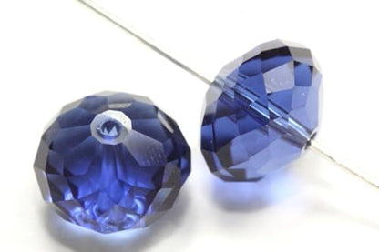 24pcs Adabele Austrian 6mm Rondelle Crystal Beads Dark Indigo Blue - color: Dark Indigo/Blue, size: 4mm x 6mm - 24pcs