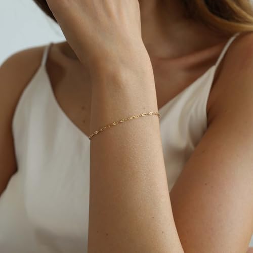 18K Gold Plated Pearl Beaded Cross Bracelets for Women Adjustable - color: Lip-Gold