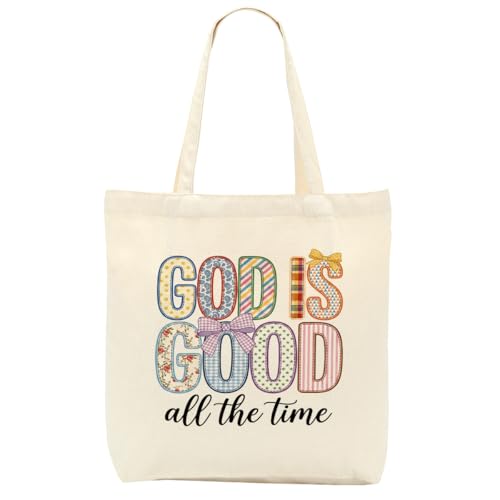 Faith Canvas Tote Bag, Christian Gifts for Women Girls Mom Sister Inspirational Bible Verse Birthday Christmas - color: Boho Christian 813