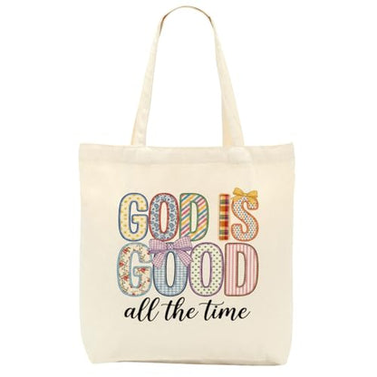 Faith Canvas Tote Bag, Christian Gifts for Women Girls Mom Sister Inspirational Bible Verse Birthday Christmas - color: Boho Christian 813