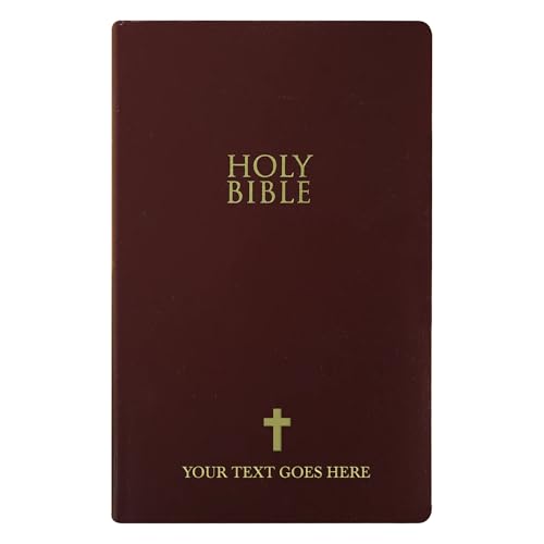 Personalized NIV Small Print Bible for Adults, Name Engraved, Standard Size - color: Burgundy, style: New International Version