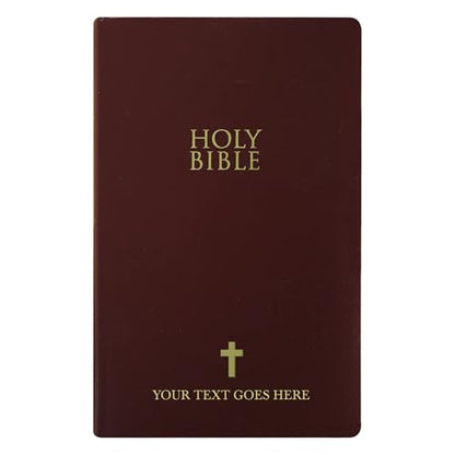 Personalized NIV Small Print Bible for Adults, Name Engraved, Standard Size - color: Burgundy, style: New International Version