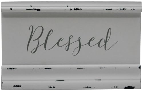 Blessed - Rustic Faith Wooden Crown Molding Sign 5" X 8" - color: Blessed