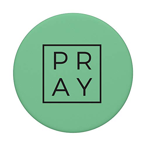 Pray mint green womens Christian faith bible Jesus PopSockets PopGrip: Swappable Grip for Phones & Tablets