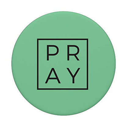 Pray mint green womens Christian faith bible Jesus PopSockets PopGrip: Swappable Grip for Phones & Tablets