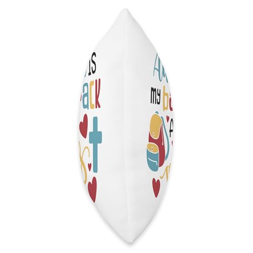 All I Need is My Backpack and Jesus School Christian Kids Throw Pillow - size: 16x16