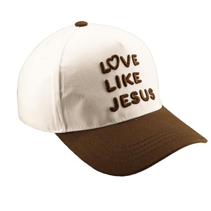 Two Tone Embroidered Lettering Baseball Cap - color: White/Deep Brown